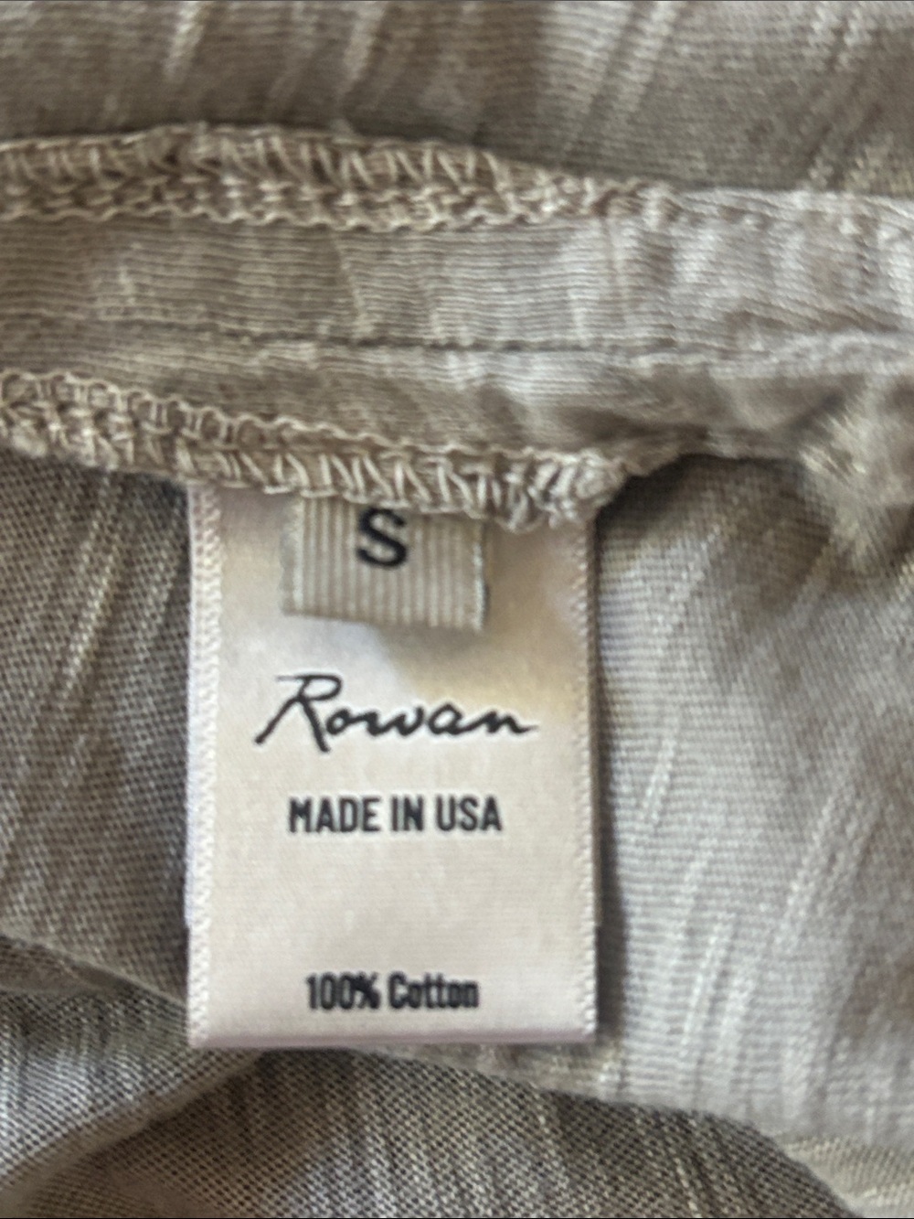 Rowan Made in Los Angeles Savannah Cotton Muscle Tank In Stone Size Small NWT - Picture 9 of 10